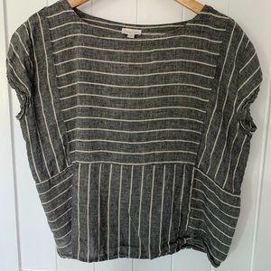 Garnet Hill - Seamed linen top - women's M